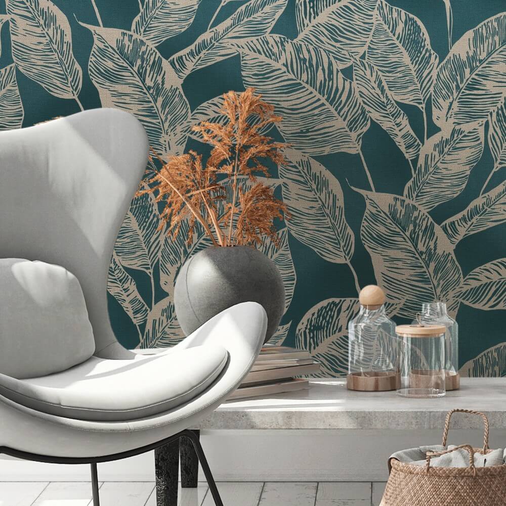 vliestapete blattmuster natural living 386631_5