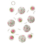 Capiz Girlande himbeer