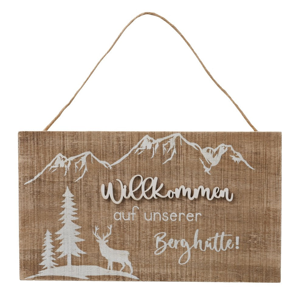 Holzschild Berghtte