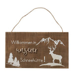 Holzschild schneehtte