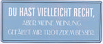 blechschild-meinung