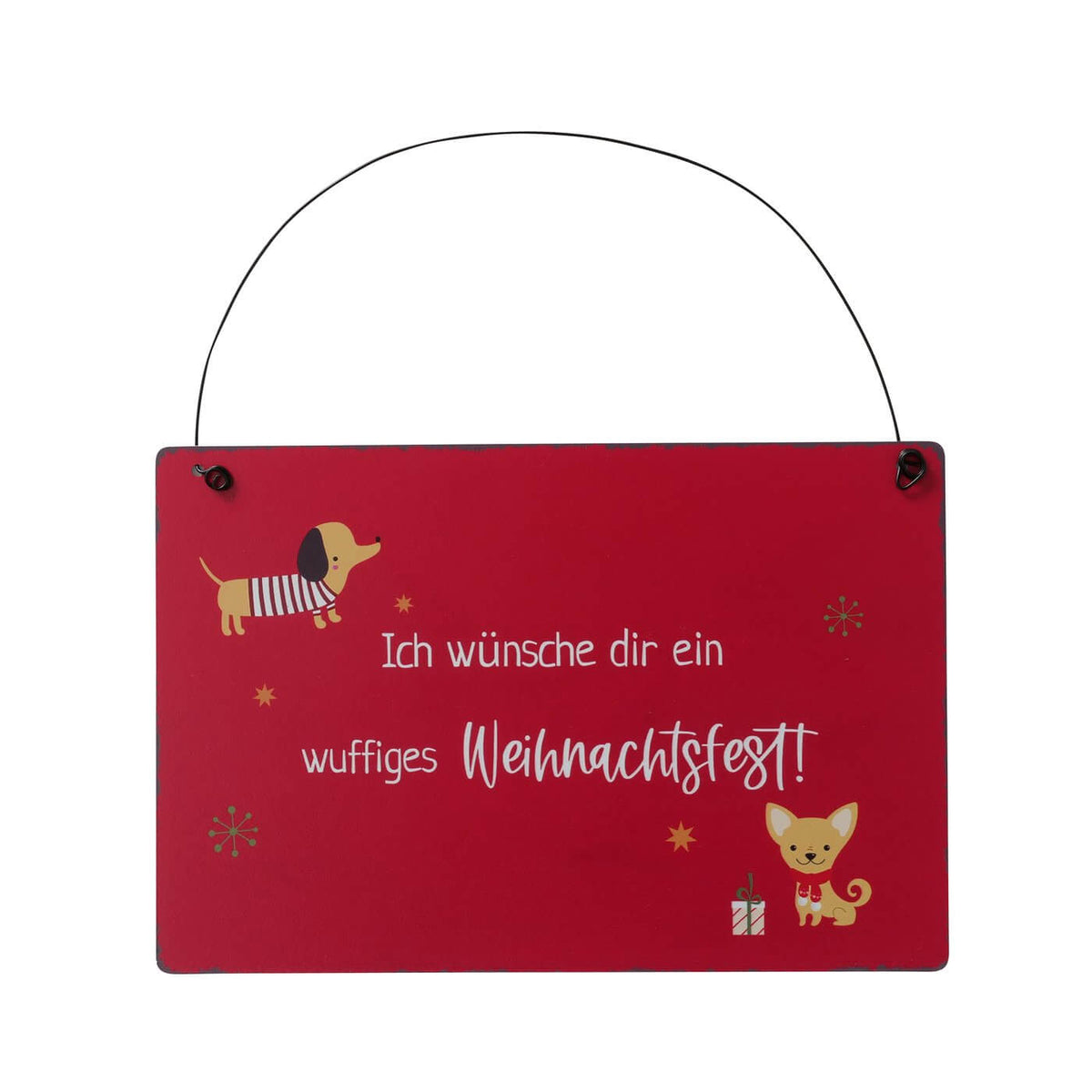 blechschild barney wuffiges weihnachtsfest