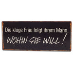 blechschild kluge frau