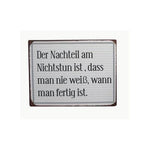 blechschild nichtstun