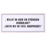 blechschild stckchen schokolade