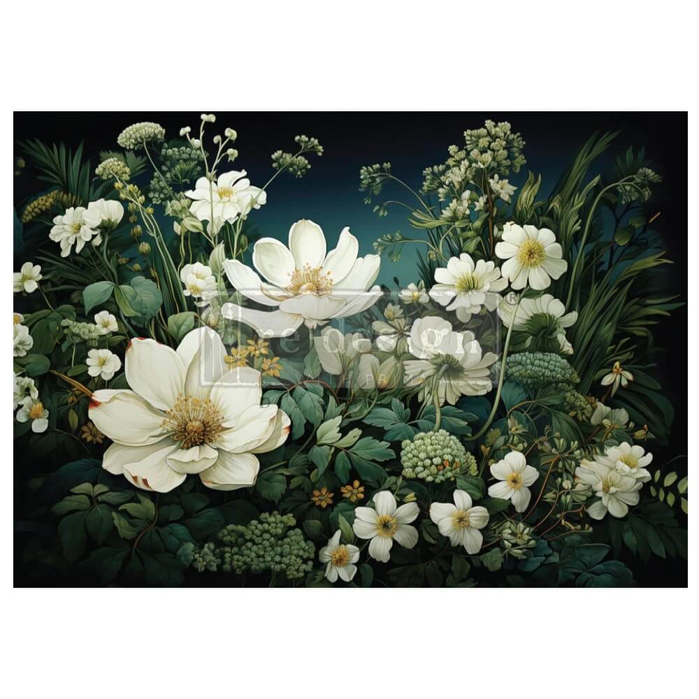 decoupage fiber contrast of night and petal