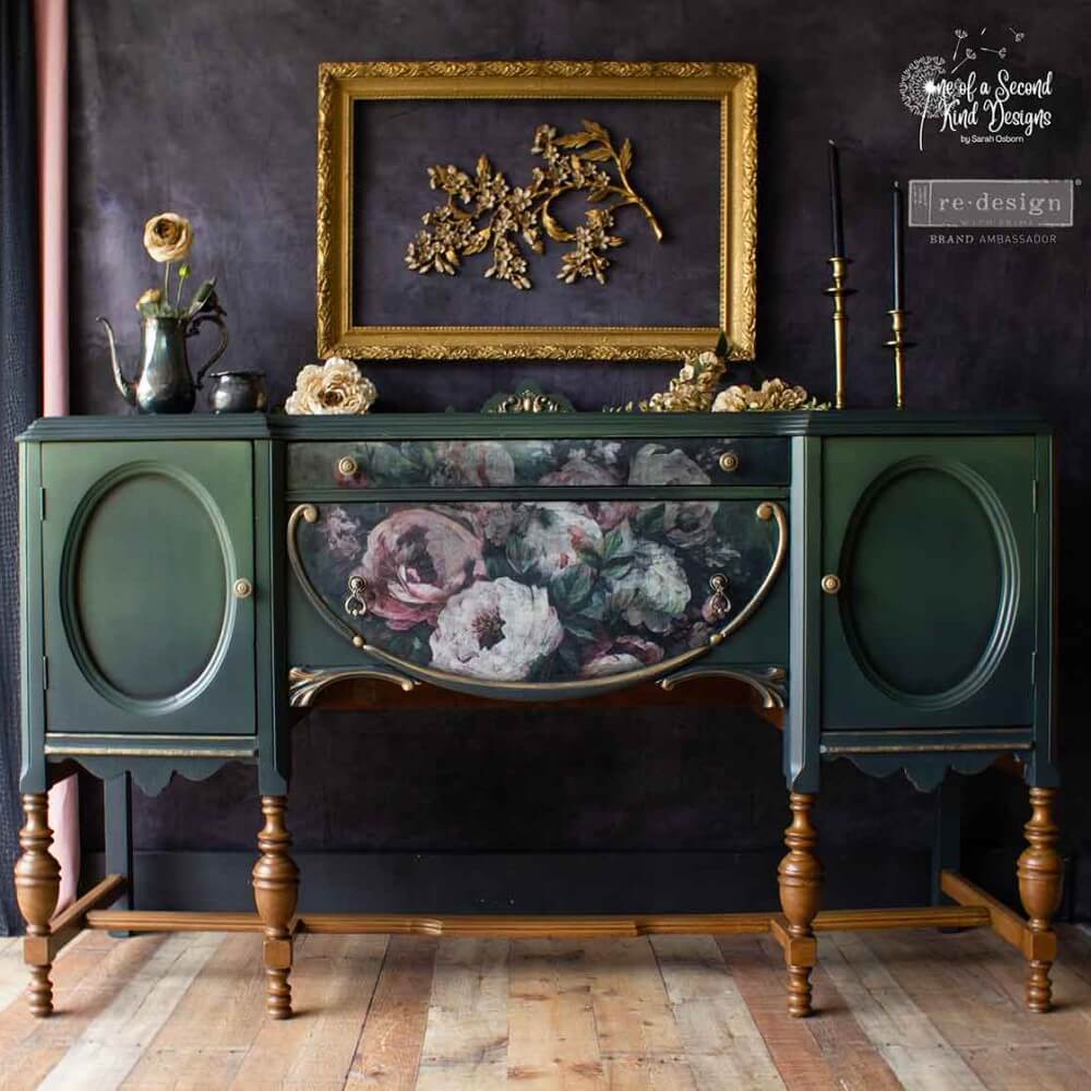 decoupage fiber mossy rose delight mood