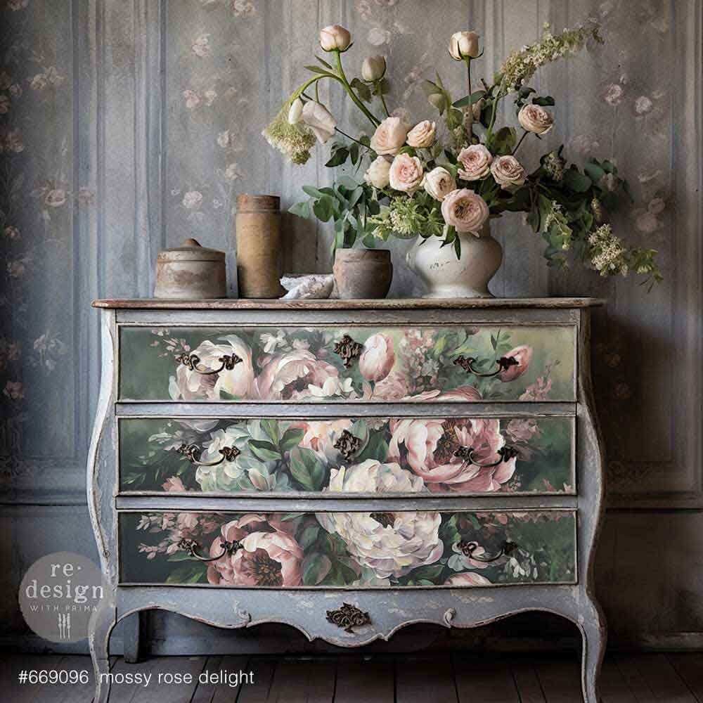 decoupage fiber mossy rose delight mood2