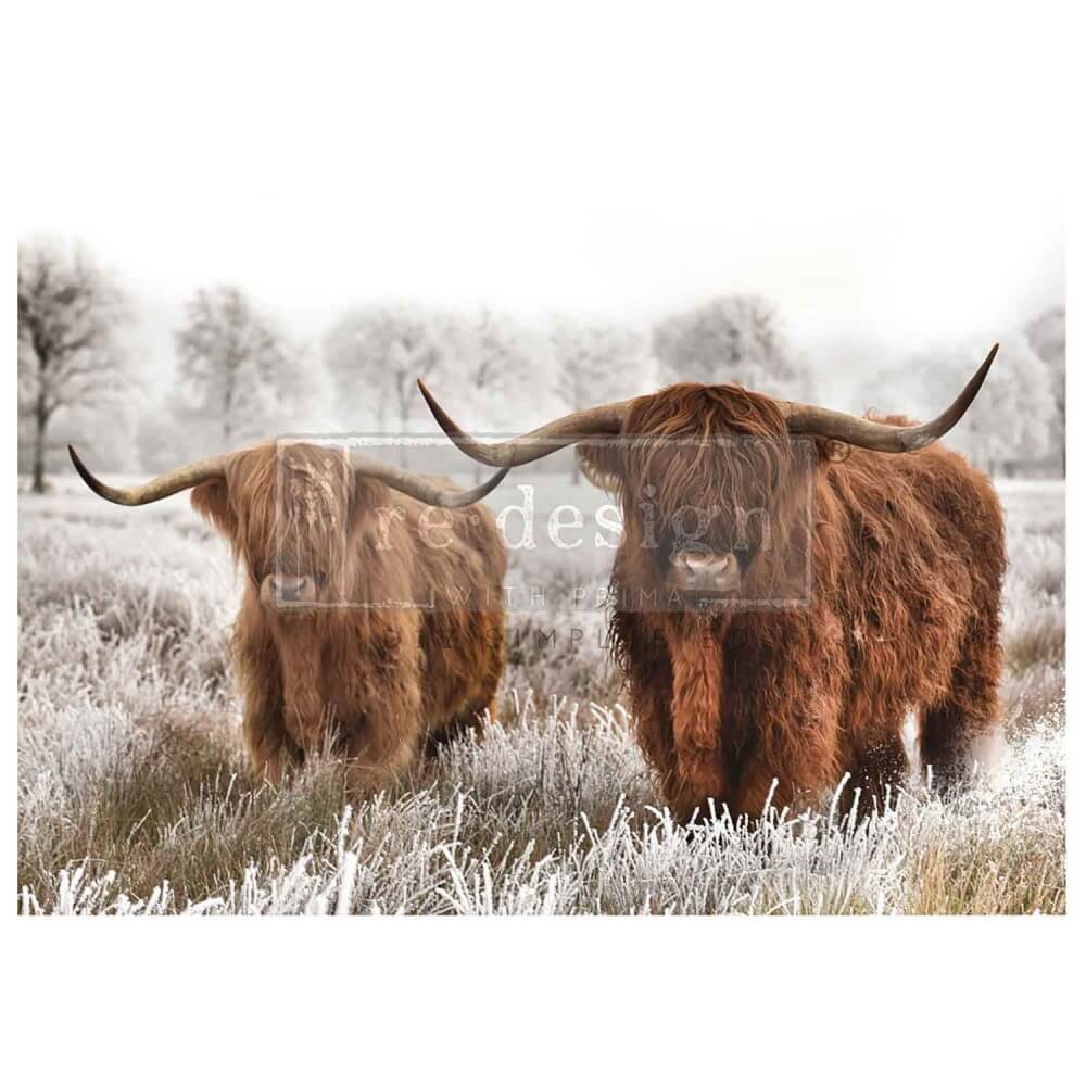 decoupage fiber papier highland harmony