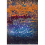 decoupage fiber papier rustic blue rust
