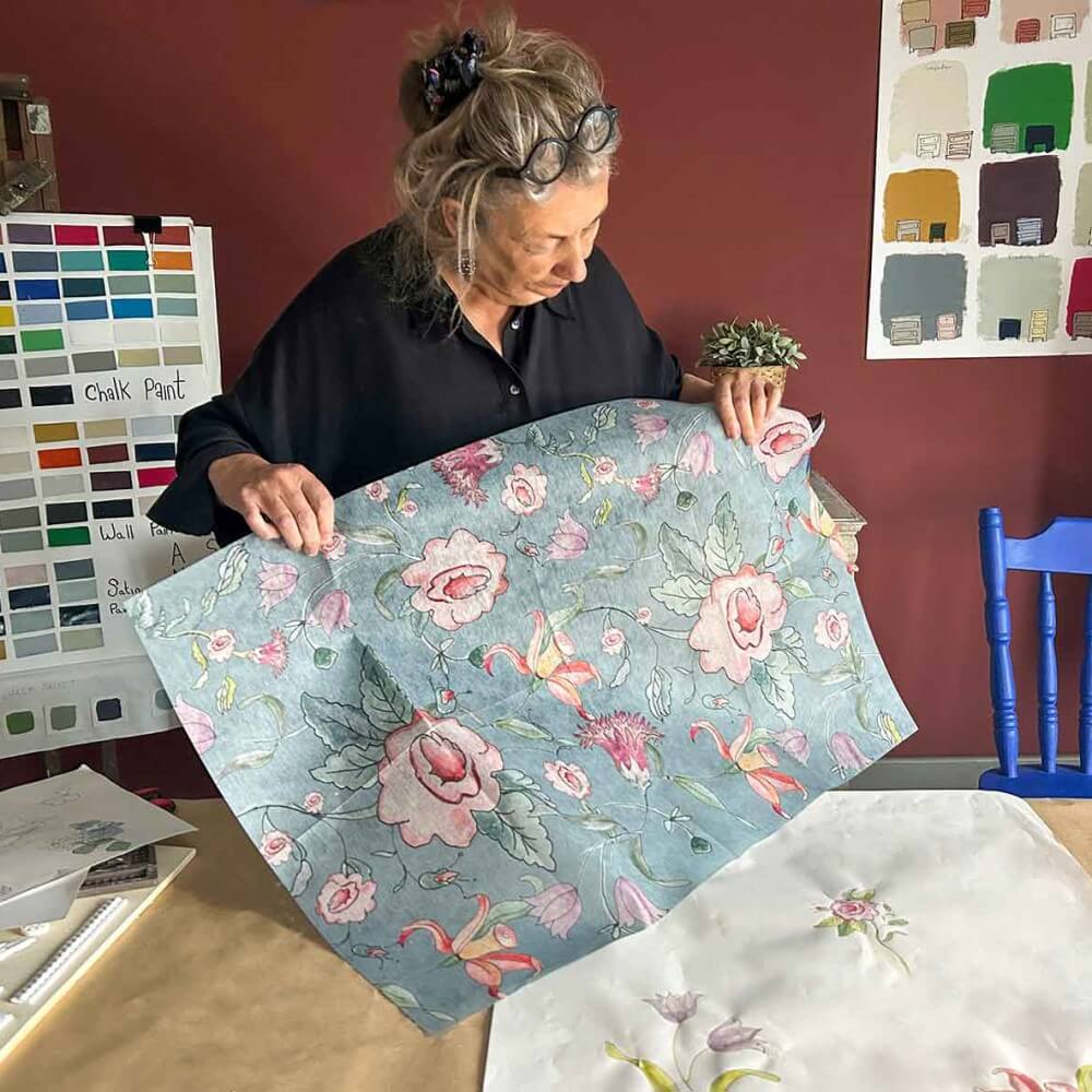 decoupage fiber papier swedish posy mood