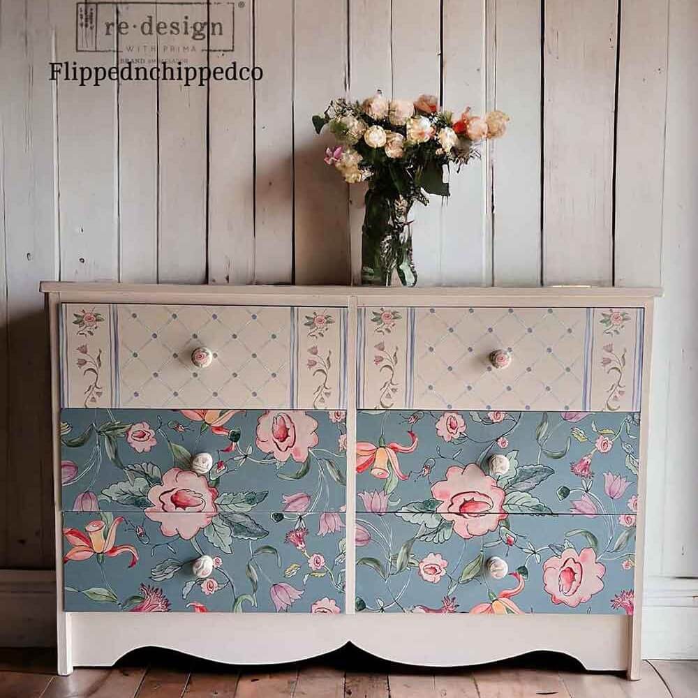 decoupage fiber papier swedish posy mood3