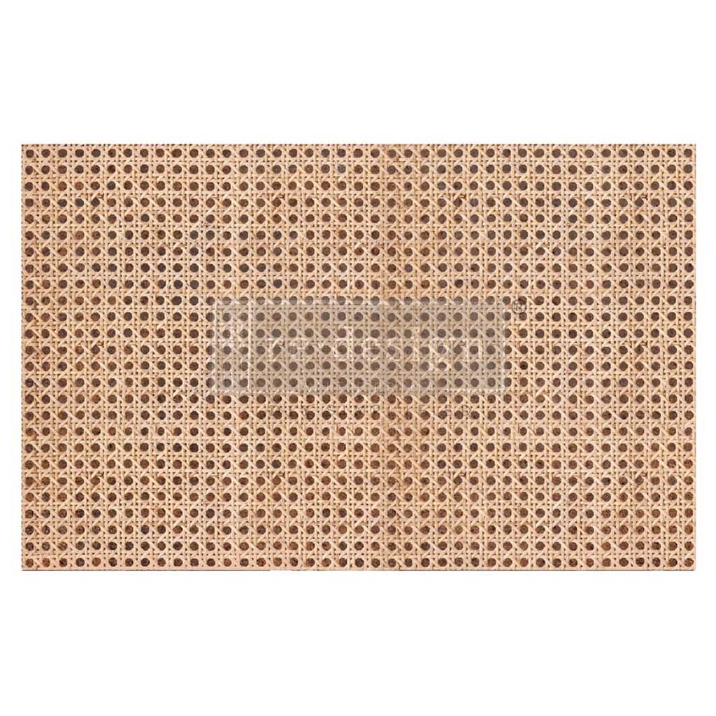 decoupage papier cane rattan