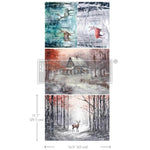 decoupage papier dashing through the pines