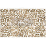 decoupage papier engraved numbers