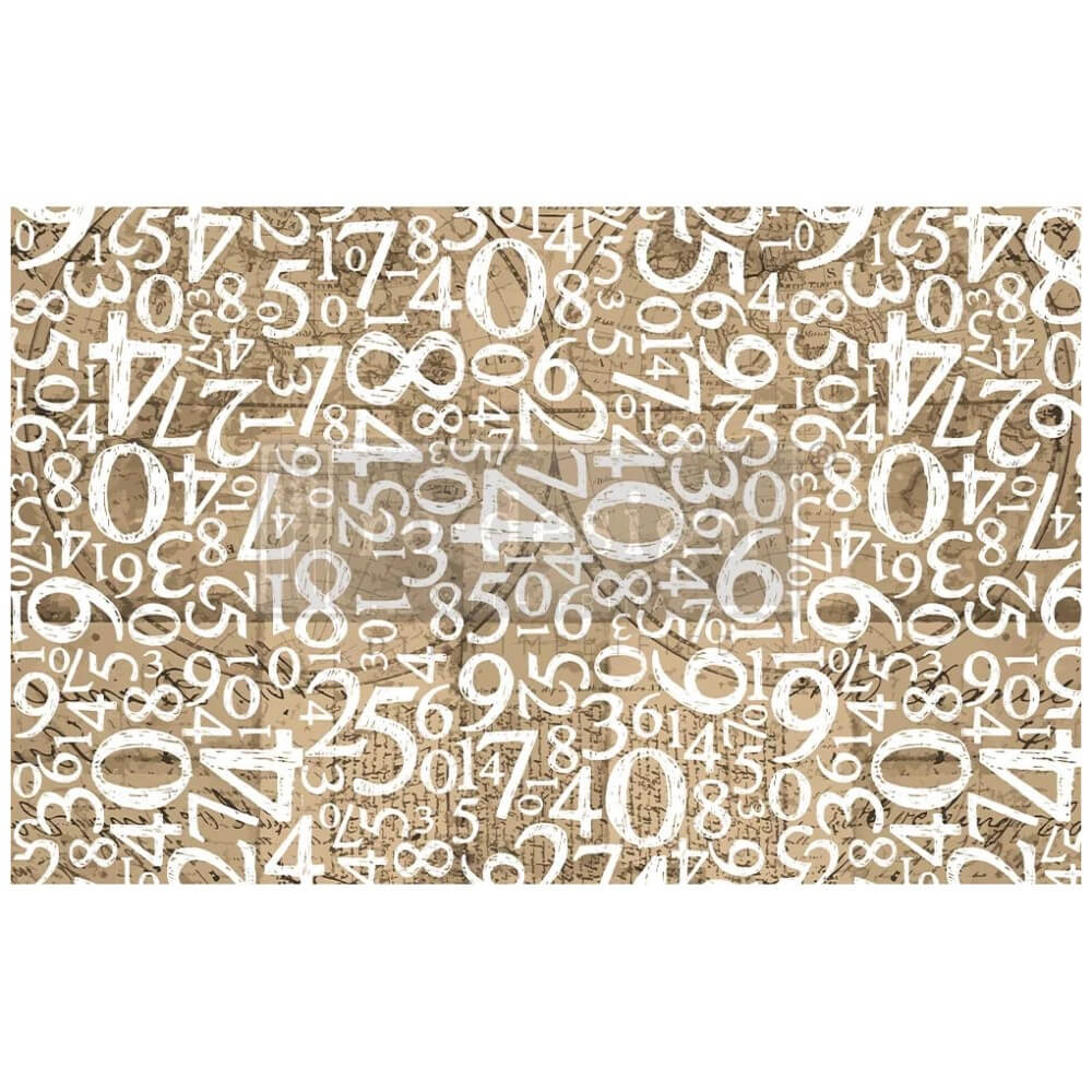 decoupage papier engraved numbers