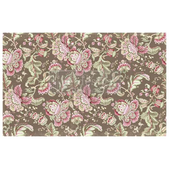 decoupage papier floral paisley