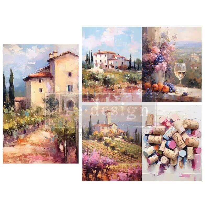 decoupage papier romantic getaway