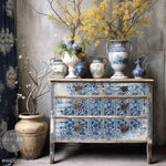 decoupage papier the blue house mood