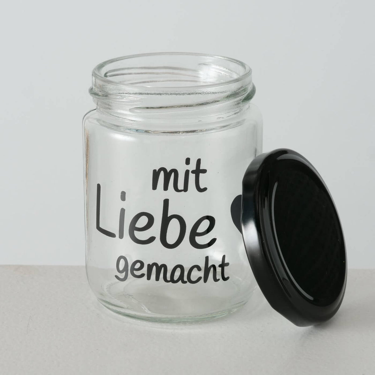 einmachglas mit spruch mit liebe mood