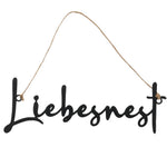 hnge schriftzug liebesnest