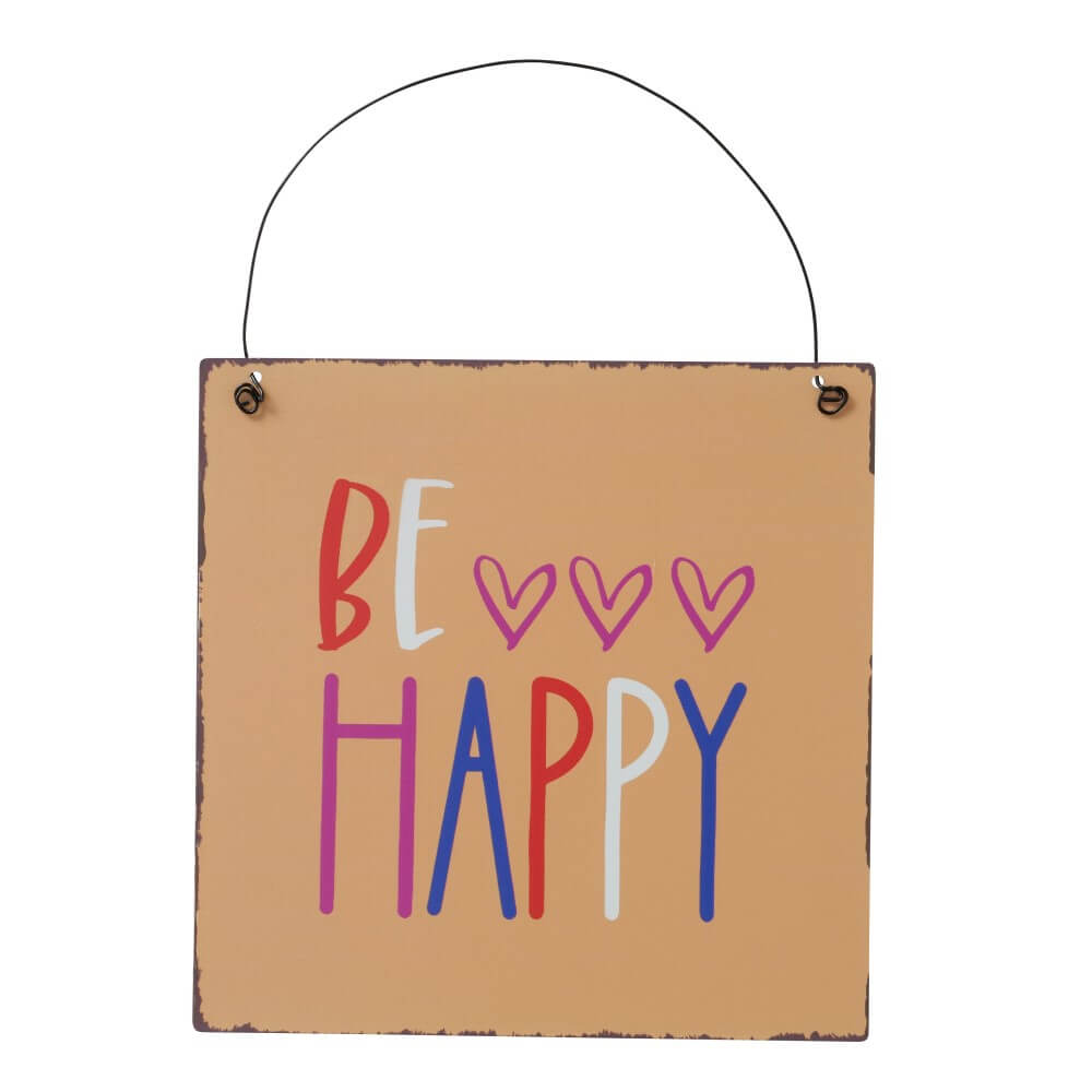 hngeschild BE HAPPY