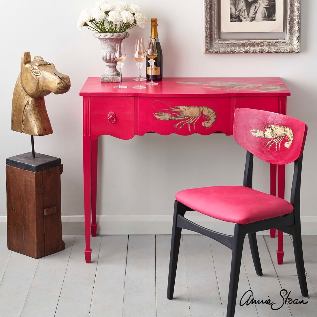 hollywood-regency-capri-pink-lobster-desk-1
