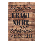 holzschild schokolade