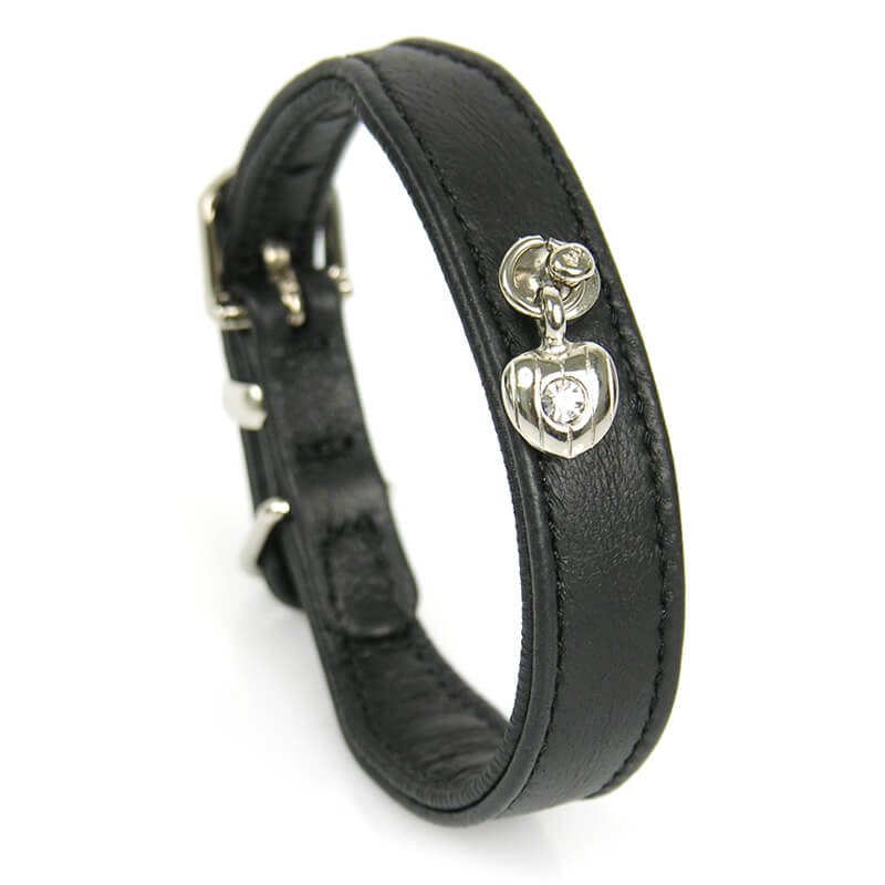 hundehalsband-petit-crystal-schwarz