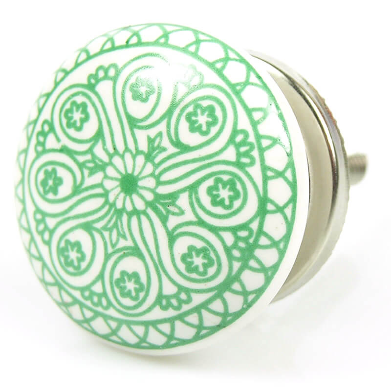 kommodenknopf-mandala-gruen