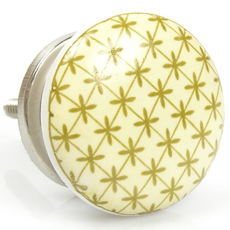 kommodenknopf-retro-kreuze-gelb