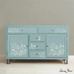 meadow-flowers-stencil-furniture-old-white-on-provence