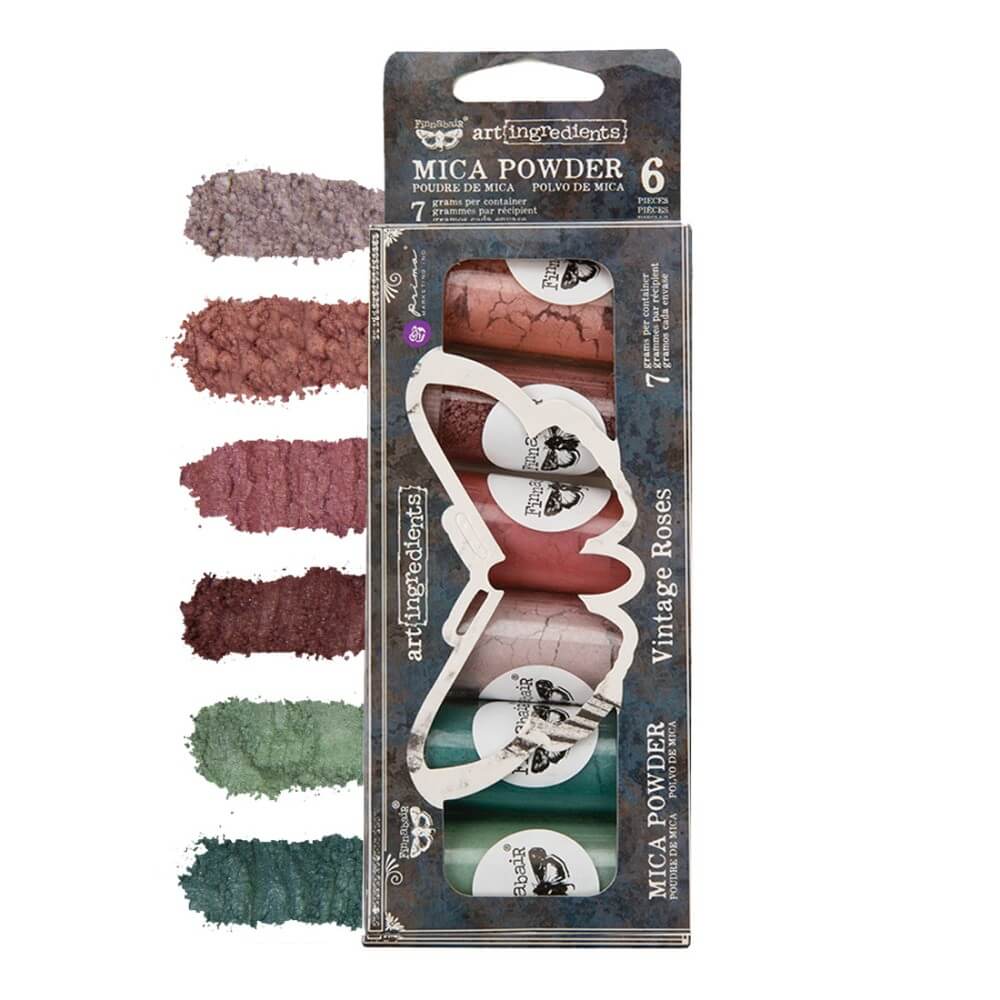 mica farbpigmente vintage roses set