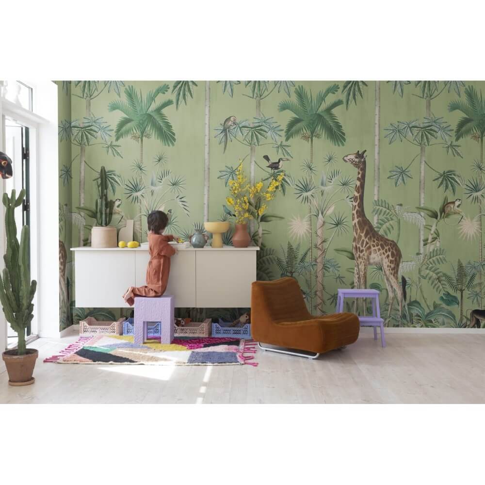 motivtapete-giraffe-stroll-emerald-mood