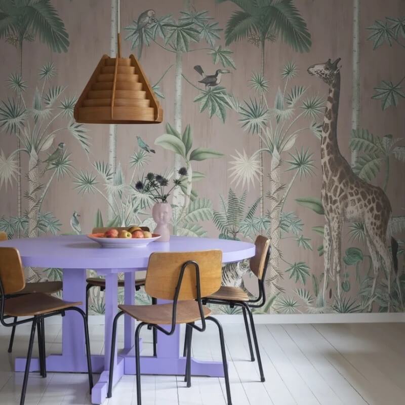 motivtapete-giraffe-stroll-pink-mood