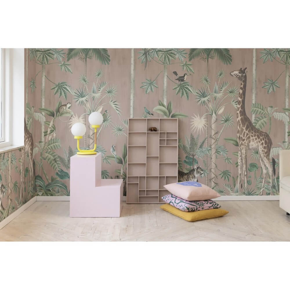 motivtapete-giraffe-stroll-pink-mood2