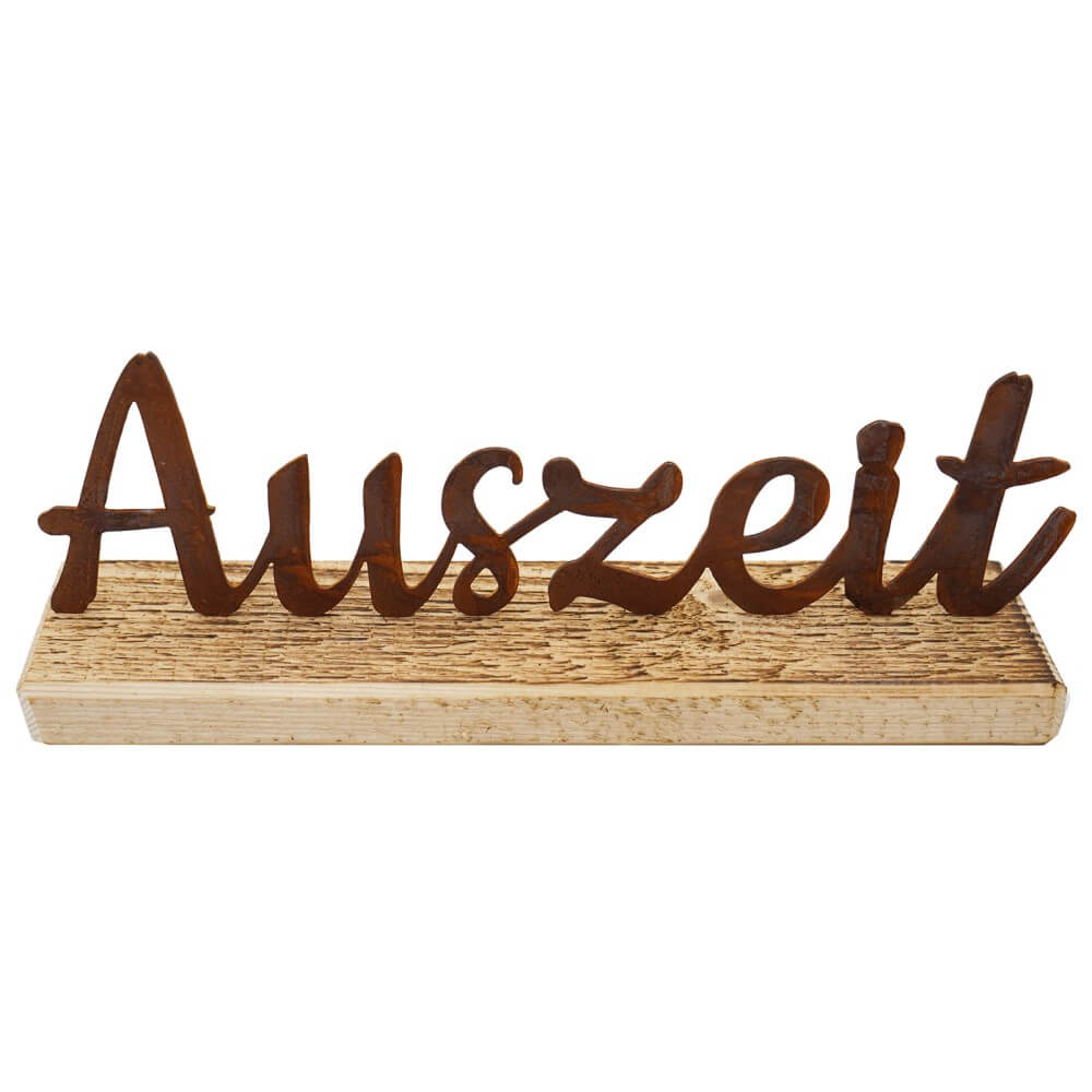 rosteisen schriftzug auszeit
