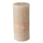 stumpenkerze-lamea-beige