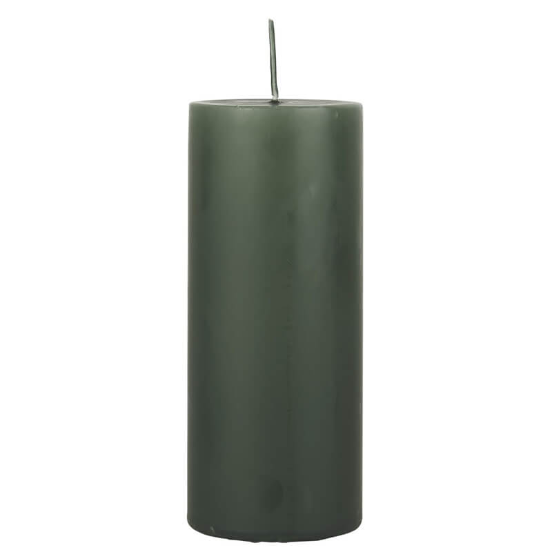 stumpenkerze-tiefgruen-15cm