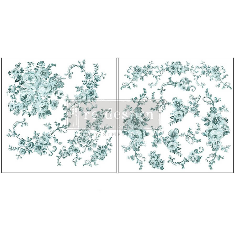 transferfolie minty roses
