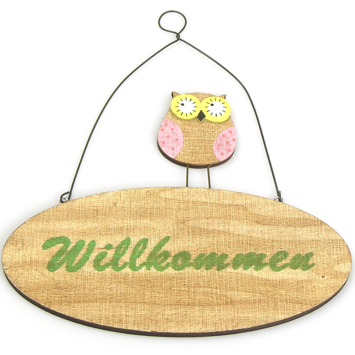 tuerschild-eule-willkommen-gelb