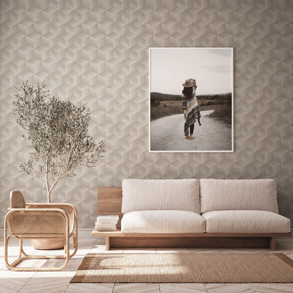 vliestapete 3D wuerfelmuster 385061