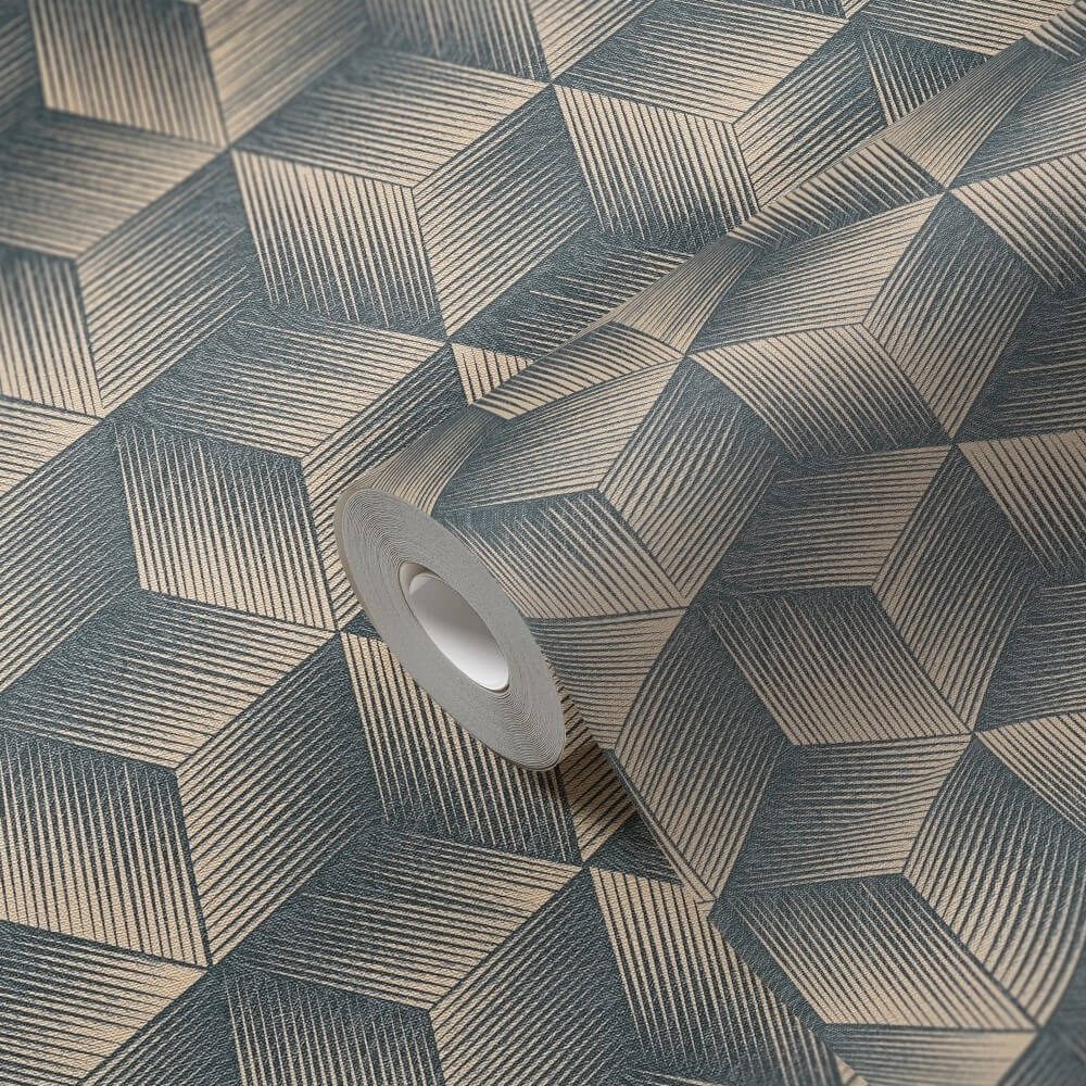 vliestapete 3D wuerfelmuster 385063_7