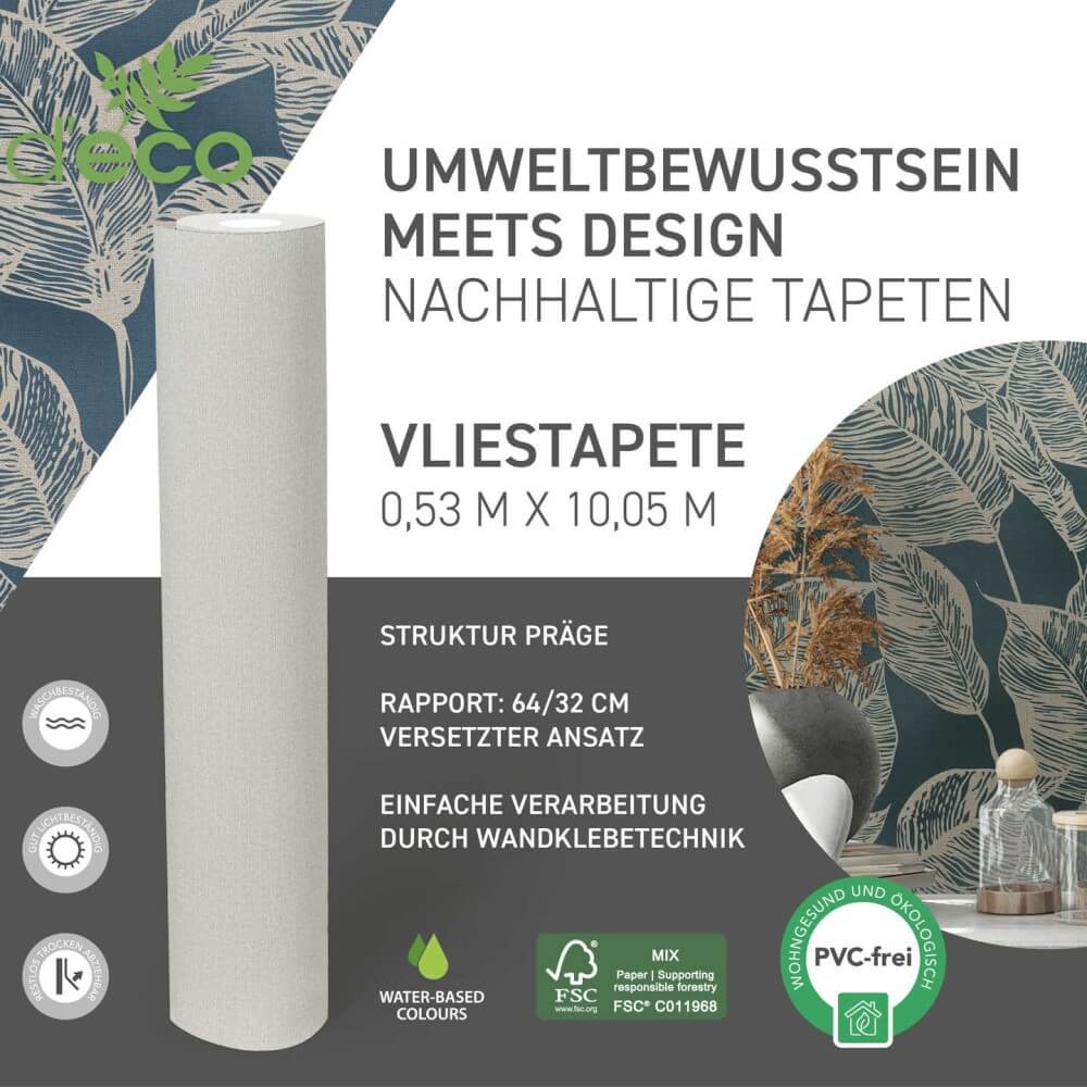 vliestapete blattmuster natural living 386631_11