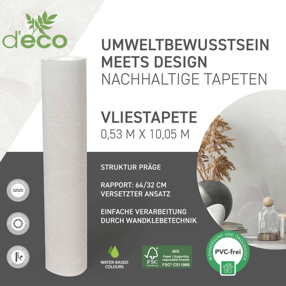 vliestapete blattmuster natural living 386632_11