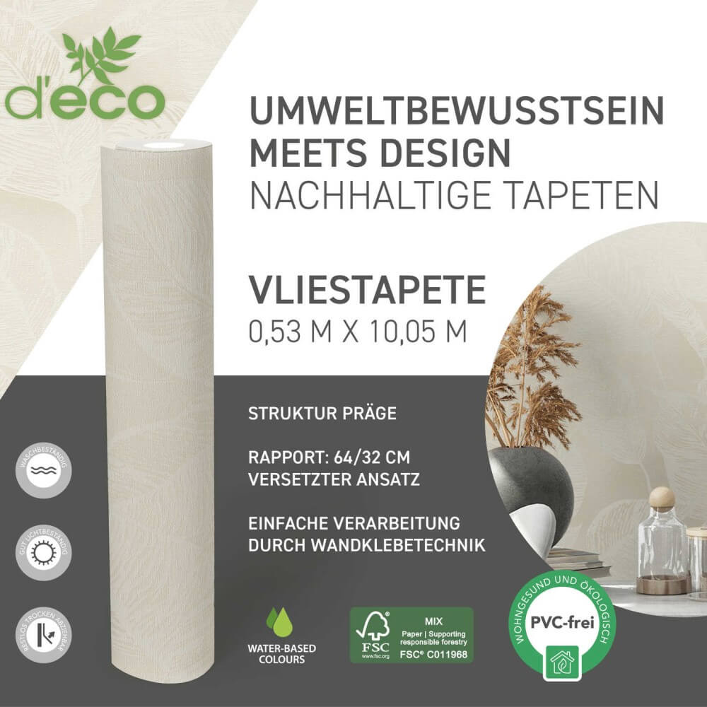 vliestapete blattmuster natural living 386633_11