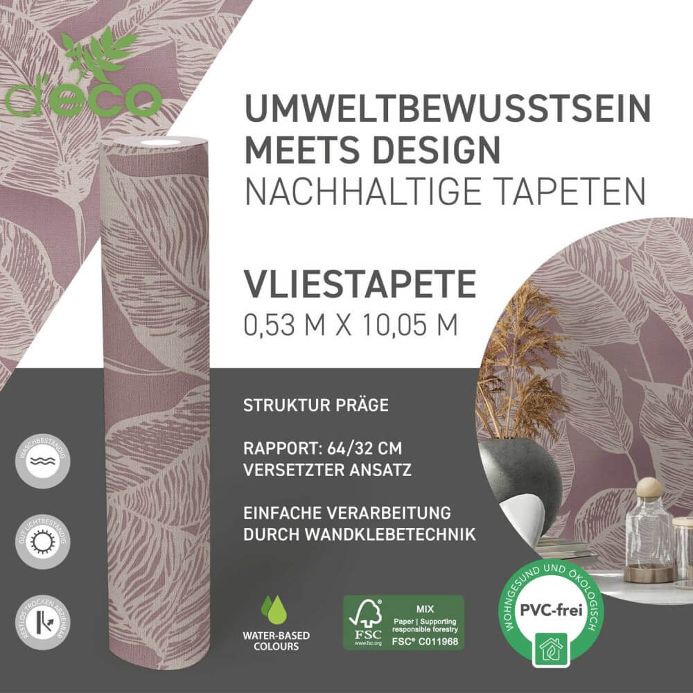 vliestapete blattmuster natural living 386634_10