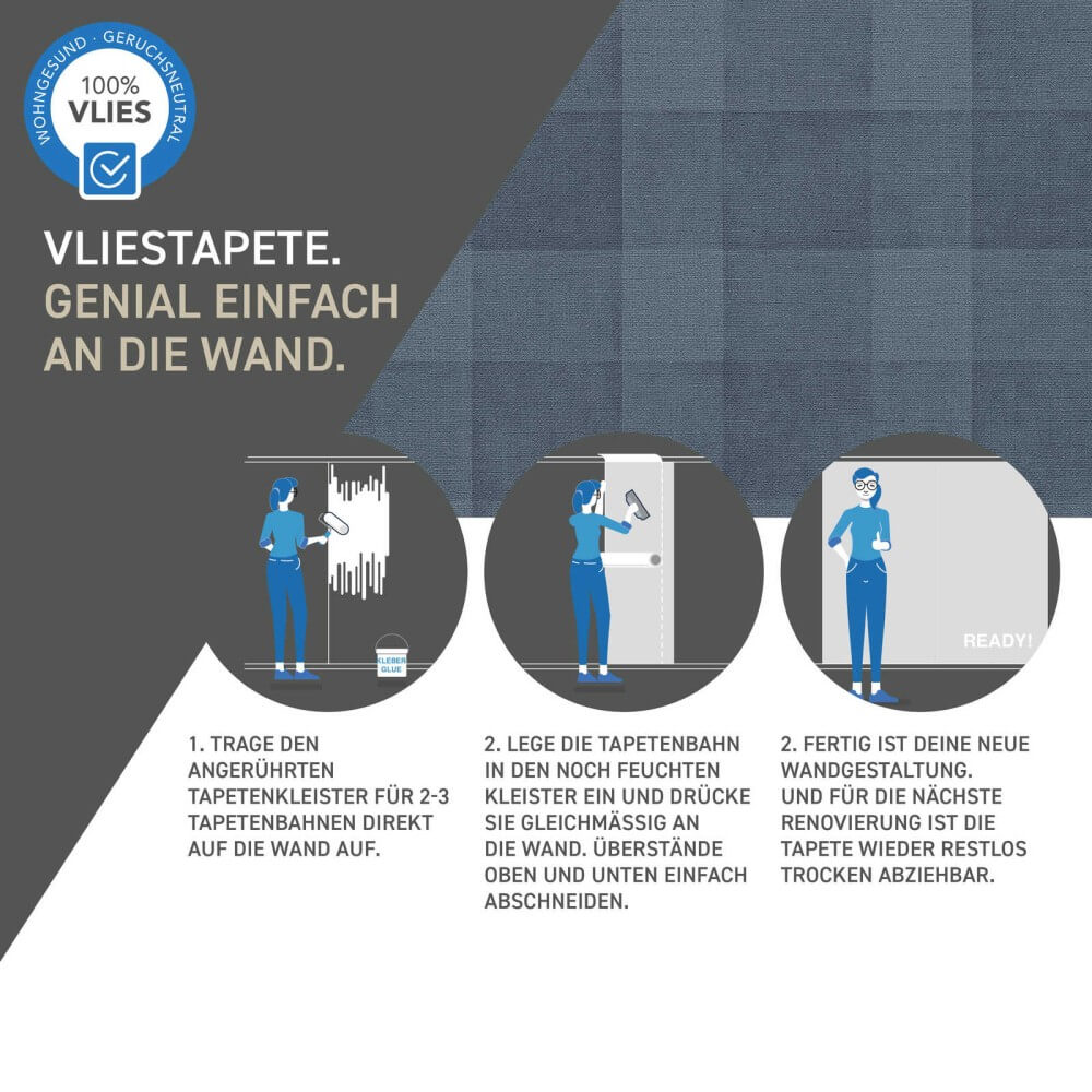 vliestapete karomuster 386642_13