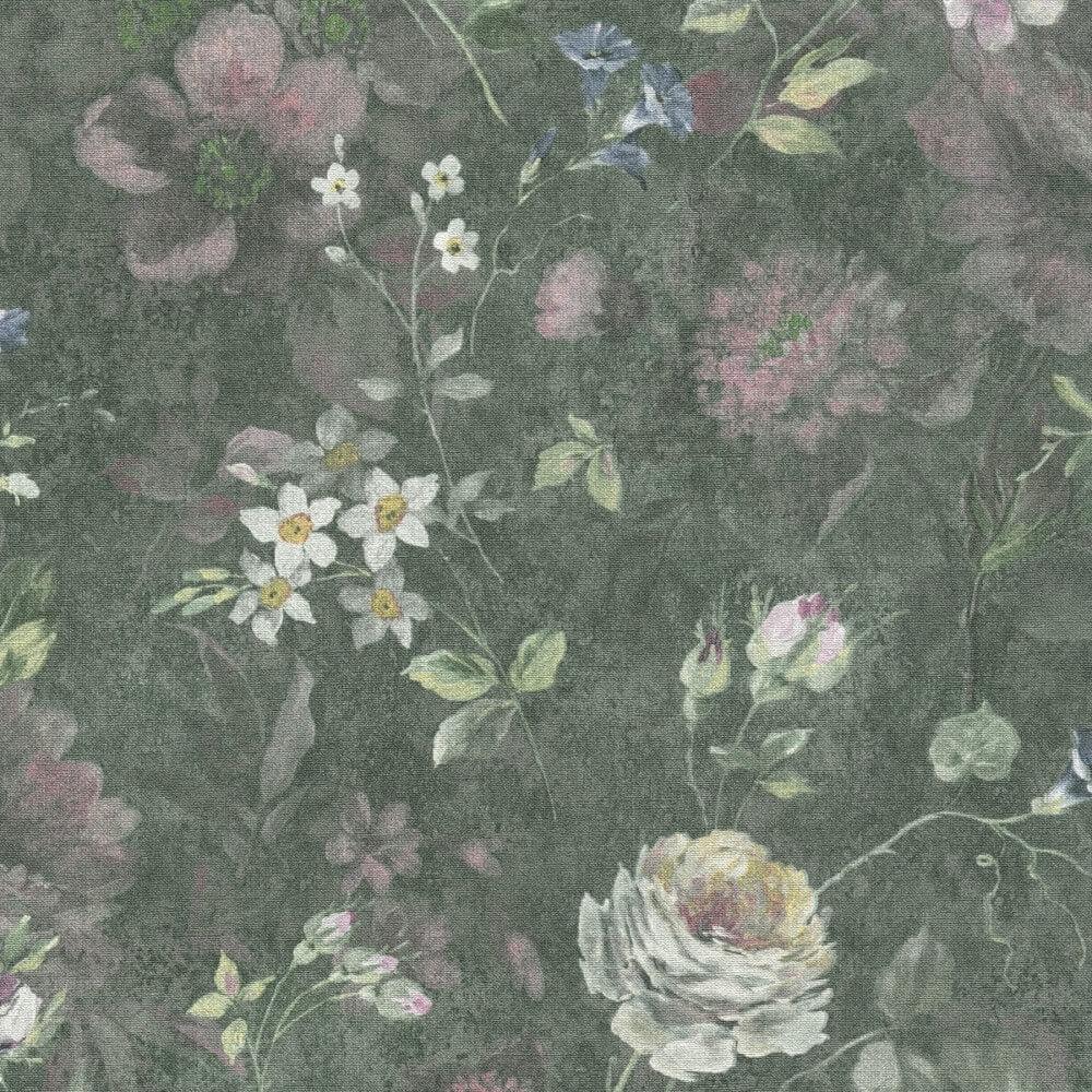 vliestapete natural living blumenmuster 386362-3