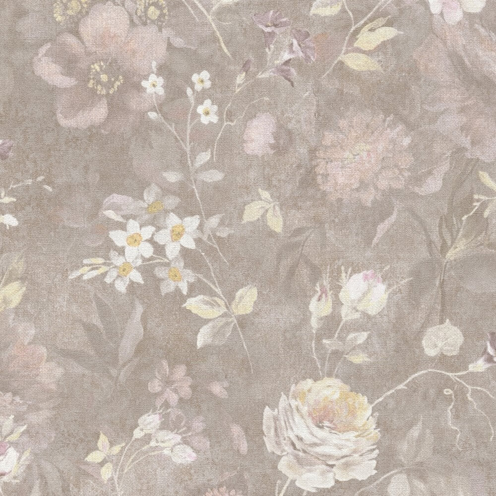 vliestapete natural living blumenmuster 386363-3